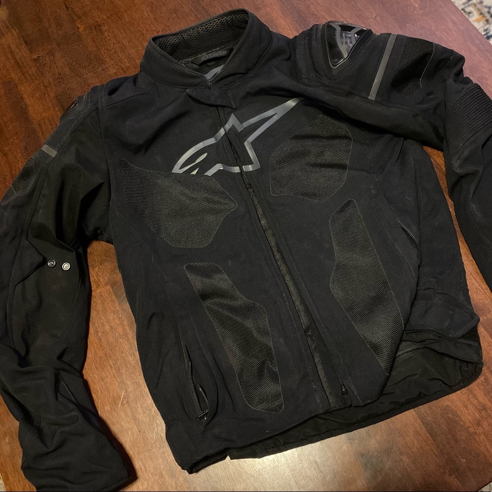 Alpinestar Mens Black Warden Air Textile Mesh Road Riding Motorcycle Jacket
